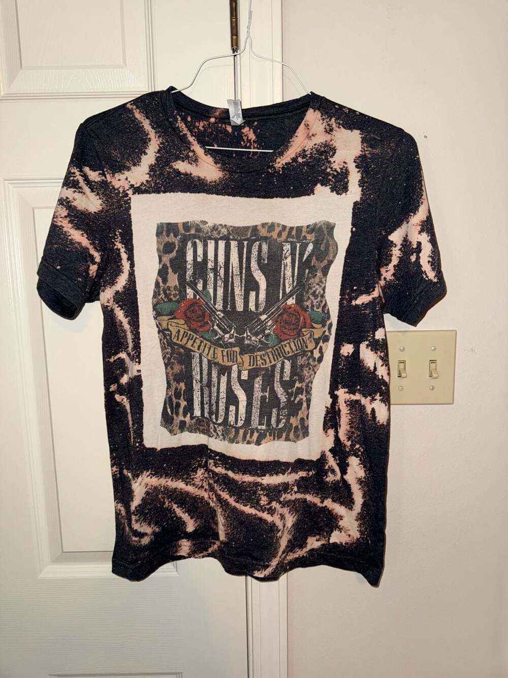 Canvas Guns N' Roses Appetite For Destruction Bleached T-Shirt Size M